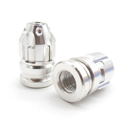 2kpl moottoripyörän venttiilinkorkit ilmasuuttimen cover SILVER silver