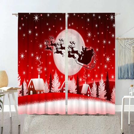 2st Print Jultrycksbehandlingar Fönstergardin