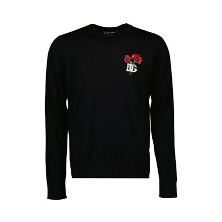 Dolce & Gabbana, Sweatshirts Czarny, Mężczyzna, Rozmiar: M