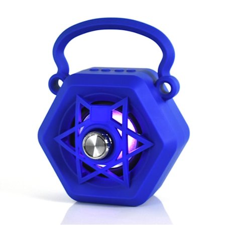 Bærbar Bluetooth-høyttaler med kortleser, trådløs bærbar utendørs radio (blå)