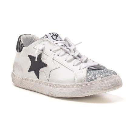 2Star animalier low sneakers , Wit , Dames , Maat: 38 EU