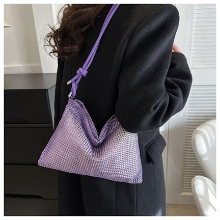 Dam Flickor Diamanter Axelväskor Tygväskor Messenger Bag Bröllopsfest Handväska