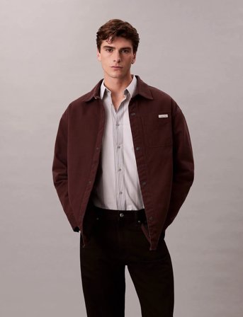Calvin Klein Jeans 90S Padded Java Overshirt - Burgundy - L