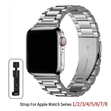 Armbånd i rustfritt stål for Apple Watch-reim 45 mm Ultra 49 mm 41 mm 40 mm 44 mm Metallklokkereim for iWatch Series 9 8 7 6 5