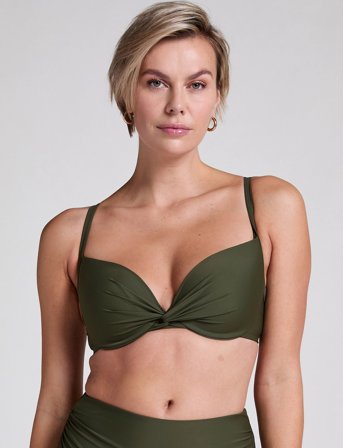 Hunkemöller Luna Padded Bikini Top - Green - B x 70