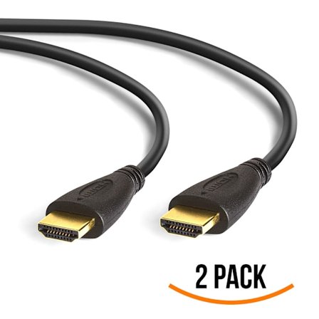 (2-PACK) HDMI-kabel 3M 4K-stöd 3D-stöd guldpläterade kontakter