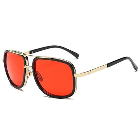 Europæiske og amerikanske mode solbriller samme stil metalramme dobbeltstråle personlighed stor ramme vintage solbriller