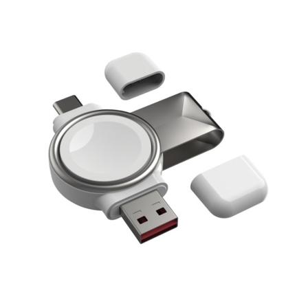 2 i 1 Magnetisk Trådløs Oplader til Apple Watch 8 7 6 5 4 3 2 SE Ultra Hurtig Opladning Stativ For iWatch Apple Watch Oplader