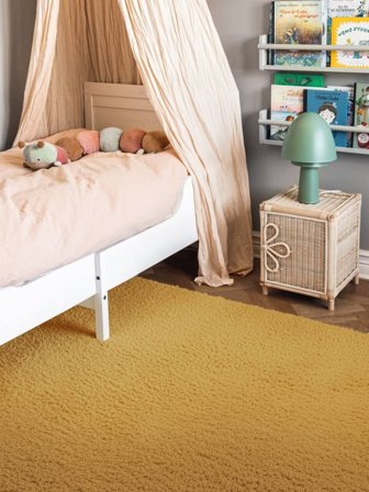 Kids Rug Shaggy Large Comfy - Yellow 300X400 Scandinavian Style