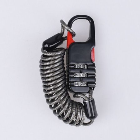 Cykellås Ciffer Password Kombinationslås SORT