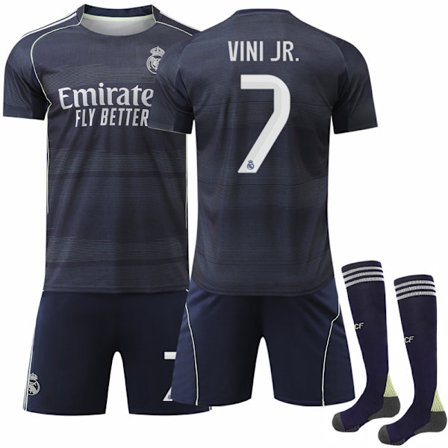 2025-2026 Real Madrid Vieraslasten aikuisten jalkapallopaita Vinicius nro 7 VINI JR[DH]