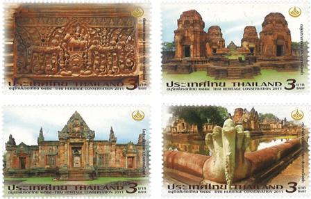 Thailand 2011 - Thailandsk kulturarv - Postfrisk sæt 4v