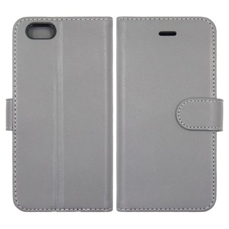 iPhone 6/6S Plånboksfodral Läder med Stativ - Grå