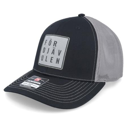 Kränkt! - Preto trucker Boné - För Djävulen Patch 112 Split Black/Charcoal Trucker @ Hatstore