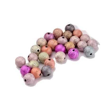 400 Frostad Stardust Akryl Pärlor 4 Mm Mix