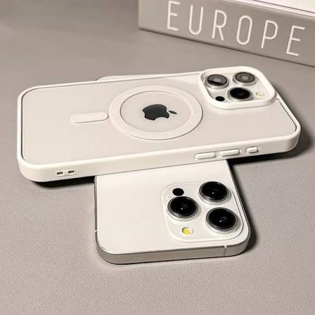 Etui til iPhone 17 Hvidt transparent magnetisk
