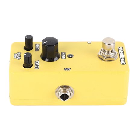 Mini Modulationsförstärkare Simulering Overdrive Pedal Enkel Block Elgitarr Effekter Gul