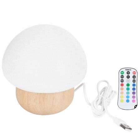 3W LED Svampe Nattelys USB RGB Silikone Farverig KLB