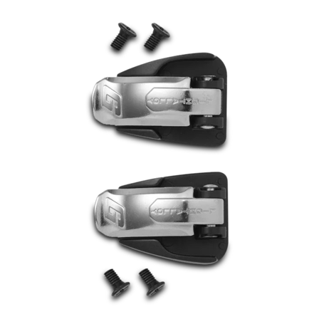 Fibbie Di Ricambio Per Stivali GX-J (Destra + Sinistra + Viti) Nero/Argento