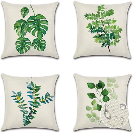 Vattentätt cover 4 delar utomhus vattentät dekorativ kudde 45x45 cm - set om 5