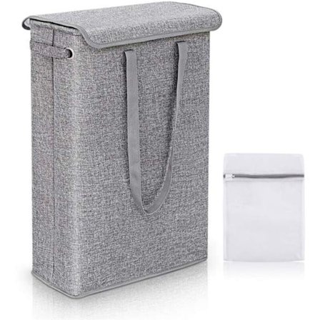 Sammenklappelig vasketøjskurv Sammenklappelig kurv Affaldsspandskurv med låg Vasketøjskurve Grå vasketøjskurv
