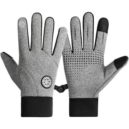 1 pari Full Finger hanskat Pyöräilyhanskat GREY LFULL FINGER FULL