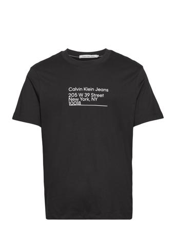 Ck Address Logo Tee T-shirts Short-sleeved Musta Calvin Klein Jeans