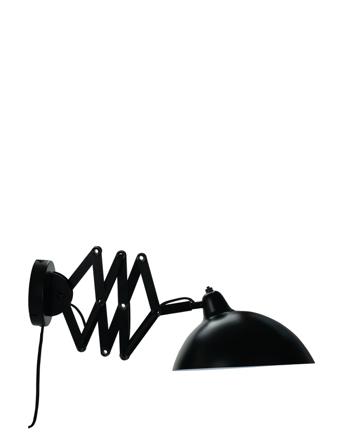 Futura Seinävalaisin Musta/ Valkoinen W/ Taitettava Varsi Home Lighting Lamps Wall Lamps Musta Dyberg Larsen