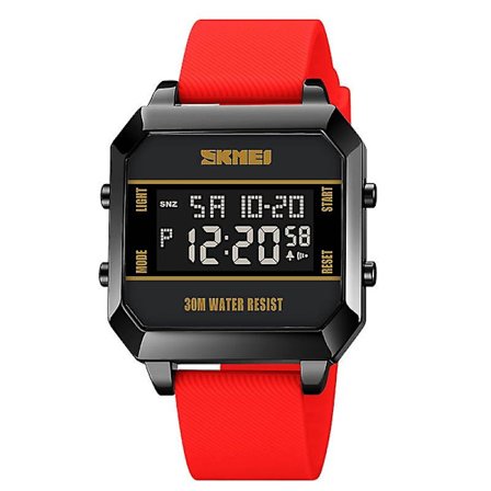 Skmei 1848 Waterproof Men Electronic Watch Röd