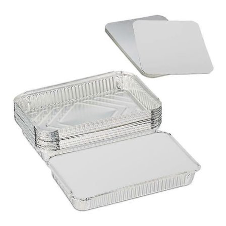 Aluminiumformar med lock 25-pack