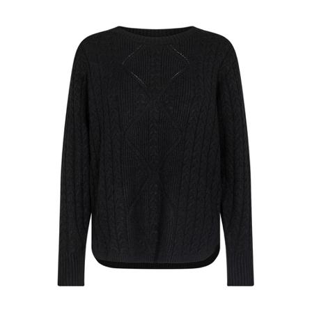 Freequent, Round-neck Knitwear Zwart, Dames, Maat:M,polyester