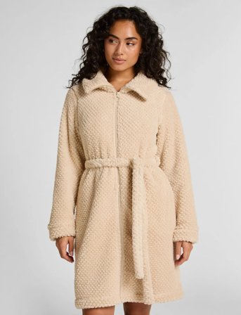 Hunkemöller Robe Zip Up Fleece - Beige - XL/XXL