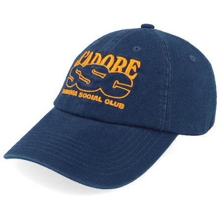 Pica Pica - Blauw unconstructed Cap - J'adore Sc Navy Dad Cap @ Hatstore