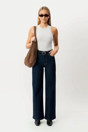 Wide ComfortDenim Jeans 32" Dark Blue S