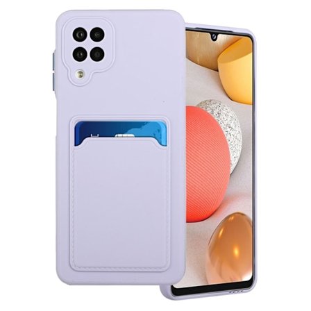 Card Holder Suojakuori For Samsung Galaxy M12 - Vaaleanvioletti