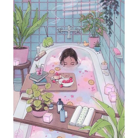 30x40cm, Badande flicka 5d diamantmålad strassbroderi ca