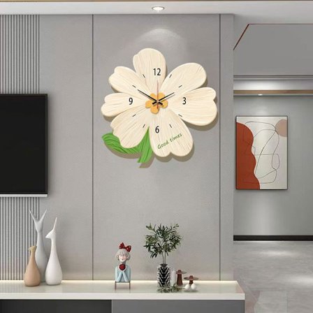 Vægmonteret ur Dekorativt LED-hængende ur Moderne blomsterhængende ur Egnet til stue Soveværelse Studieværelse Kontor 30x30cm