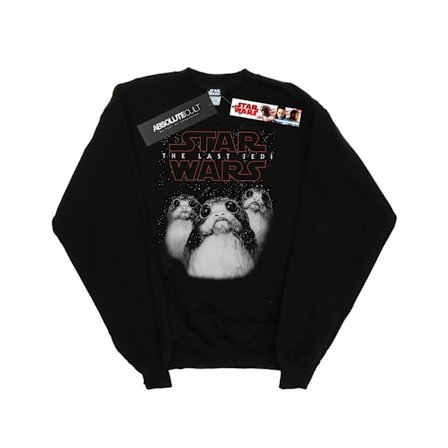 Star Wars Boys The Last Jedi Porgs Sweatshirt 7-8 år Svart