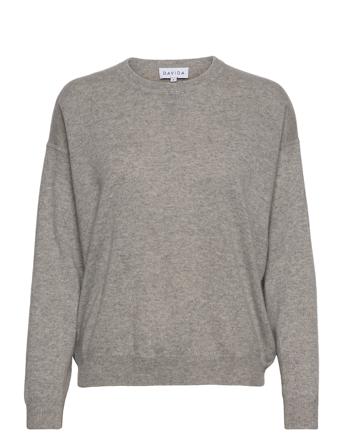 College Look Sweater Pullover Striktrøje Grå Davida Cashmere