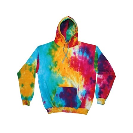Colortone Unisex Regnbåge Tie Dye Pullover Hoodie L Multi Rainbo