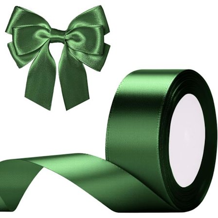 Mørkegrønne satengbånd, 40mm salviegrønne bånd for gaveinnpakning, 22M gavebånd, dekorativt gaveinnpakningsbånd for St. Patrick's Day
