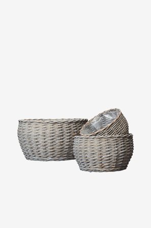 Wikholm Form - Plantekasse Minna S/3 - Grå - Urtepotteskjulere & vaser - Fra Homeroom