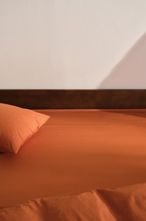 Jotex - Percale Dra-på-laken - Økologisk Brent oker - ZACK - Kjøp Dra-på-laken hos Jotex