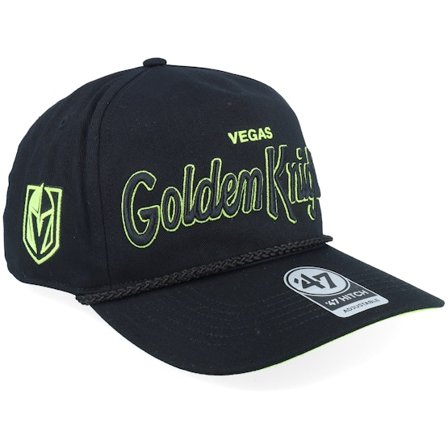 47 Brand - NHL Groen adjustable Cap - Hatstore Exclusive x Vegas Golden Knights Crosstown Script Hitch Black/Neon Green A-Frame Adjustable @ Hatstore