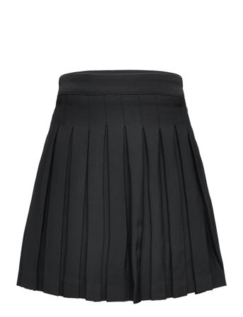Alis Plisse Skirt Dresses & Skirts Skirts Short Skirts Sort Grunt