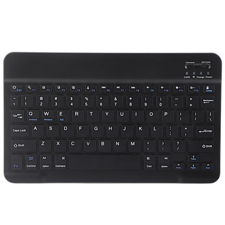 Trådlöst Bluetooth-tangentbord 10 tum Lättviktigt UltraWide för Android IOS/Windows (Svart)
