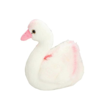 Hvid Sort Svane Plysdyr til Dejligt Tøjdyr 25cm