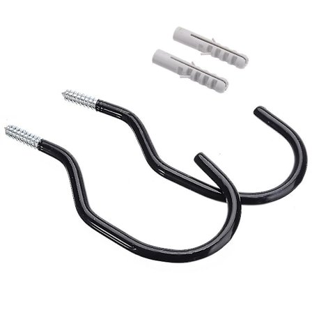 2 kpl pyörätelineet, työkalutelineet, seinäkiinnitykselliset kattokoukut - ripustin teline pyörien, tikkaiden järjestämiseen (musta)