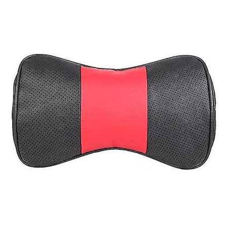 1 kpl Top Layer Nahkainen Auton Päätuen Tuki Niska/Auto Istuimen Turvatyyny Nahka/ O Shi Auton Tyyny Suoja Kaularangan (Punainen)