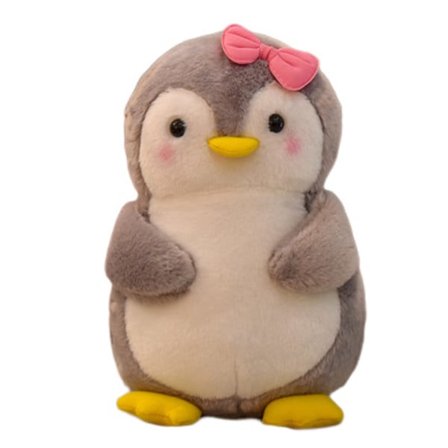 Pingvin fylt leketøy Plysjleketøy, Pingvin kosedyr Dyrepute gave til barn/voksne (pingvin med sløyfe, 45 cm)